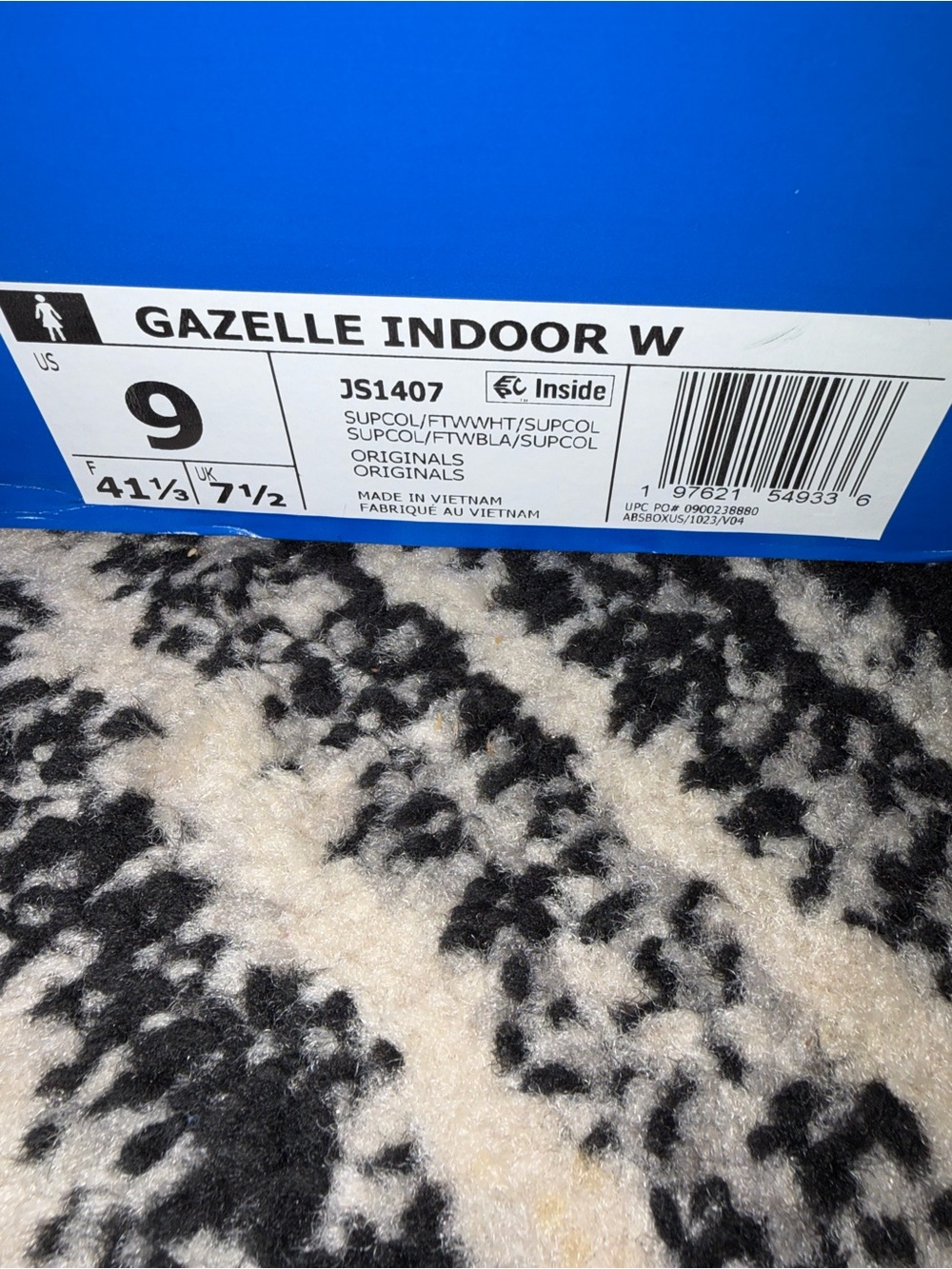 Adidas Gazelle women’s Light Blue and White Sneakers with Gum Sole - Picture 8 of 11